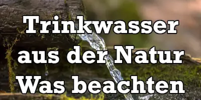 Welches Wasser kann man in der Natur trinken? Ist Quellwasser trinkbar?